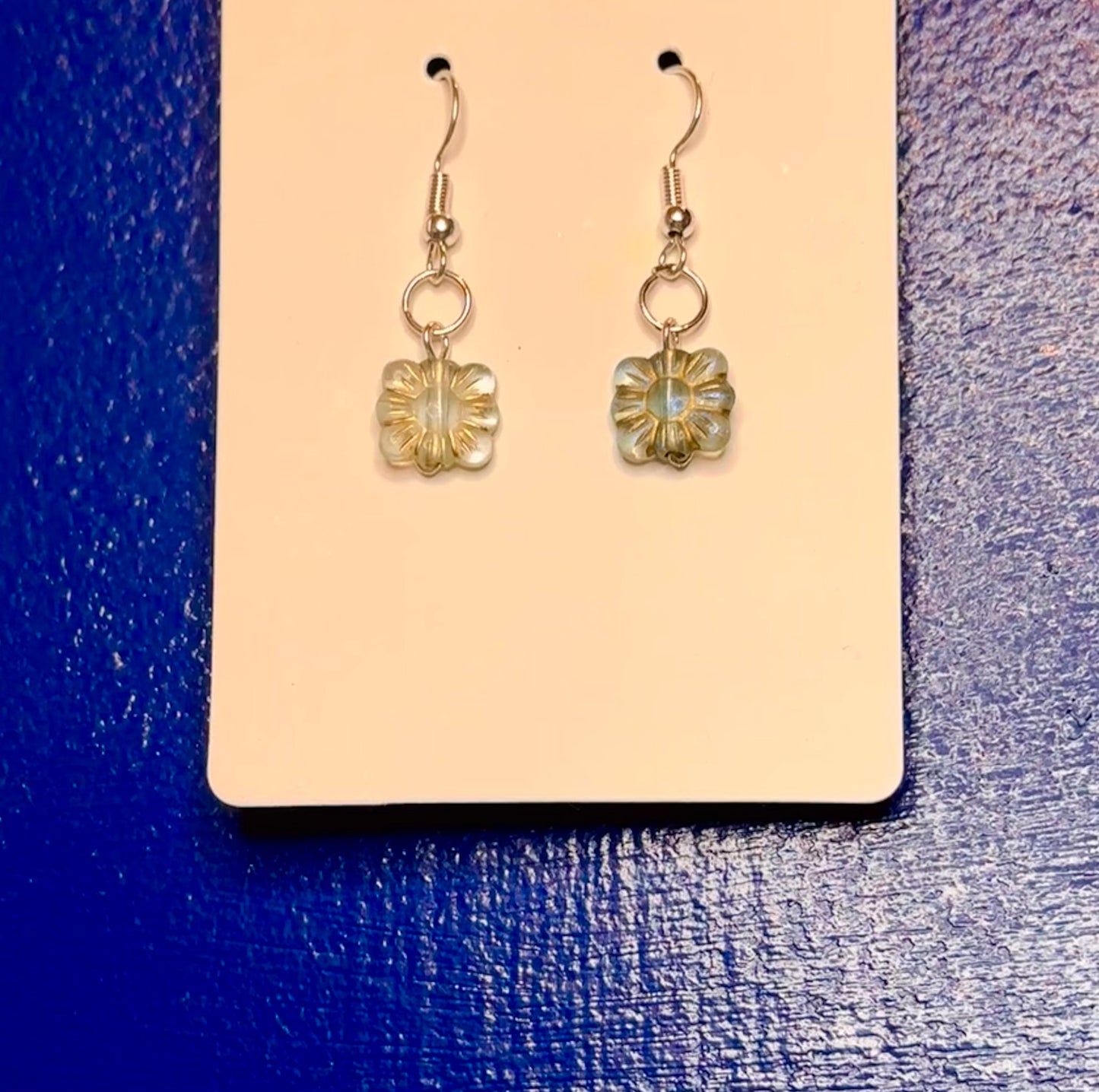 Silver Dangle with Blue Boho Bead