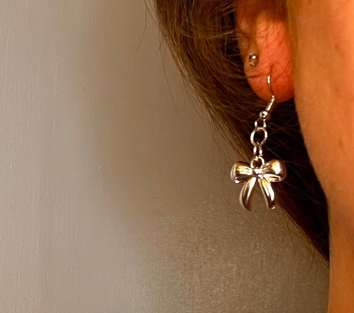 *Gold OR Silver* Thick Ribbon Bow Charm Dangle