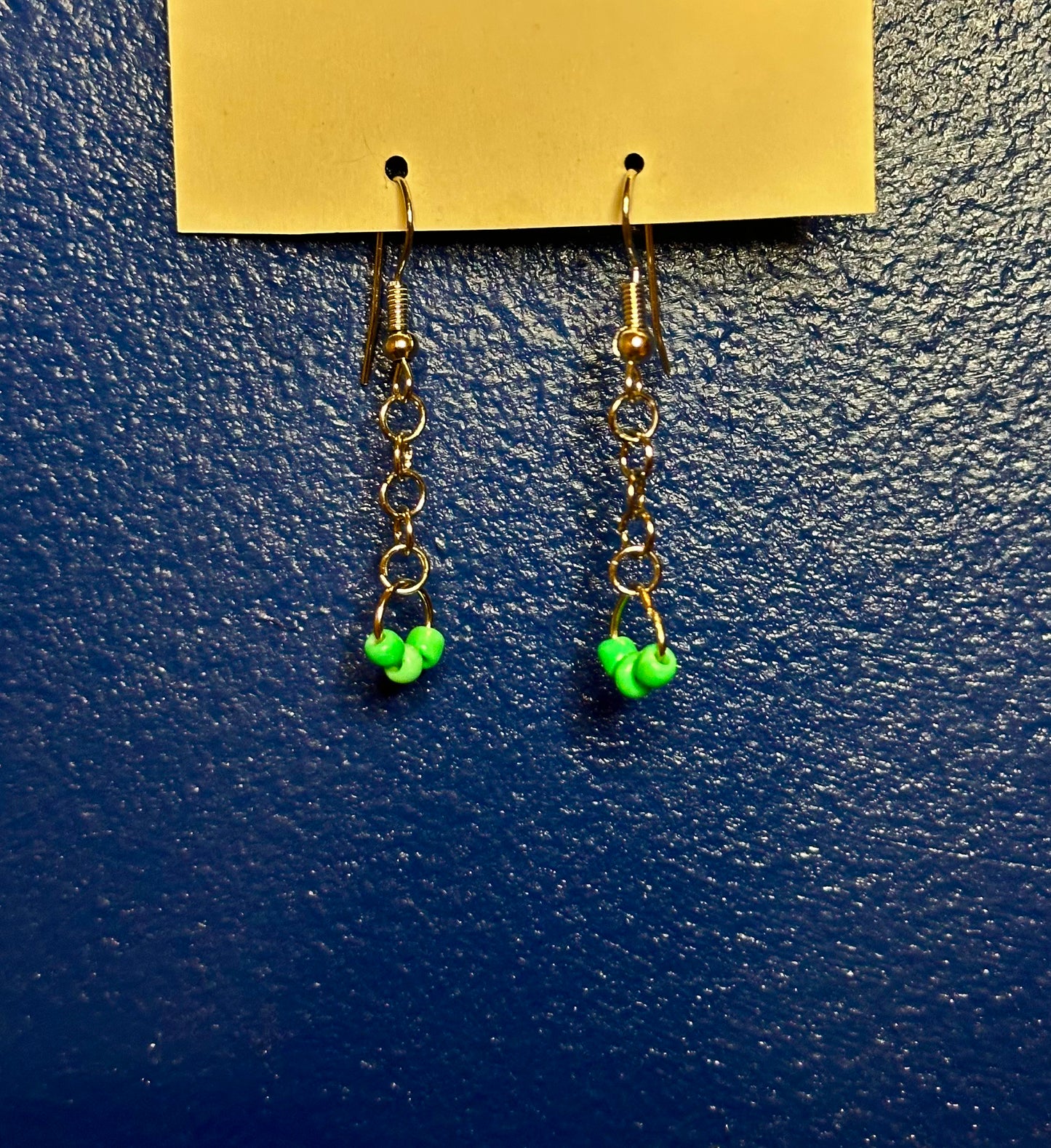 Silver Chain Dangle with Teal Beads