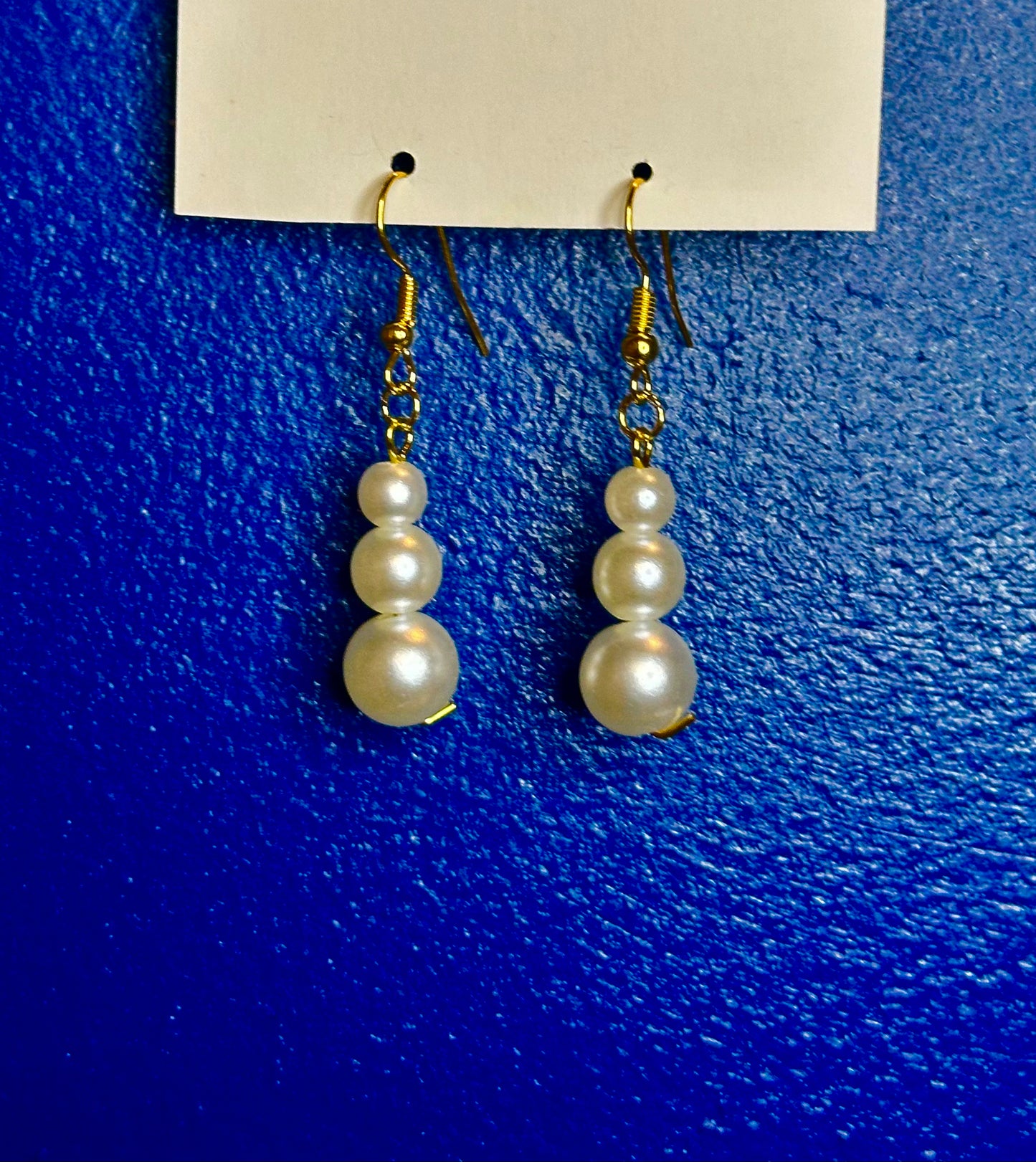 Gold Dangle with Pearl Beads