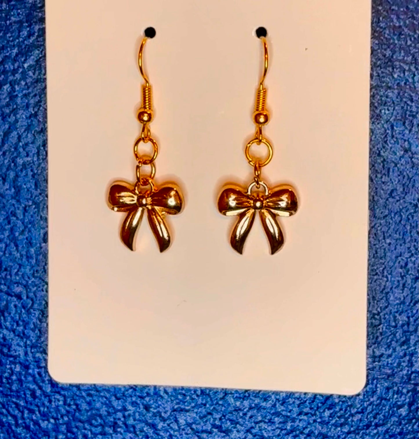 *Gold OR Silver* Thick Ribbon Bow Charm Dangle