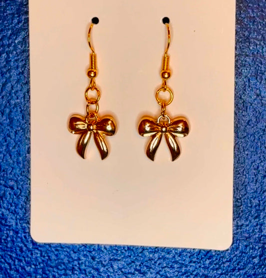 *Gold OR Silver* Thick Ribbon Bow Charm Dangle