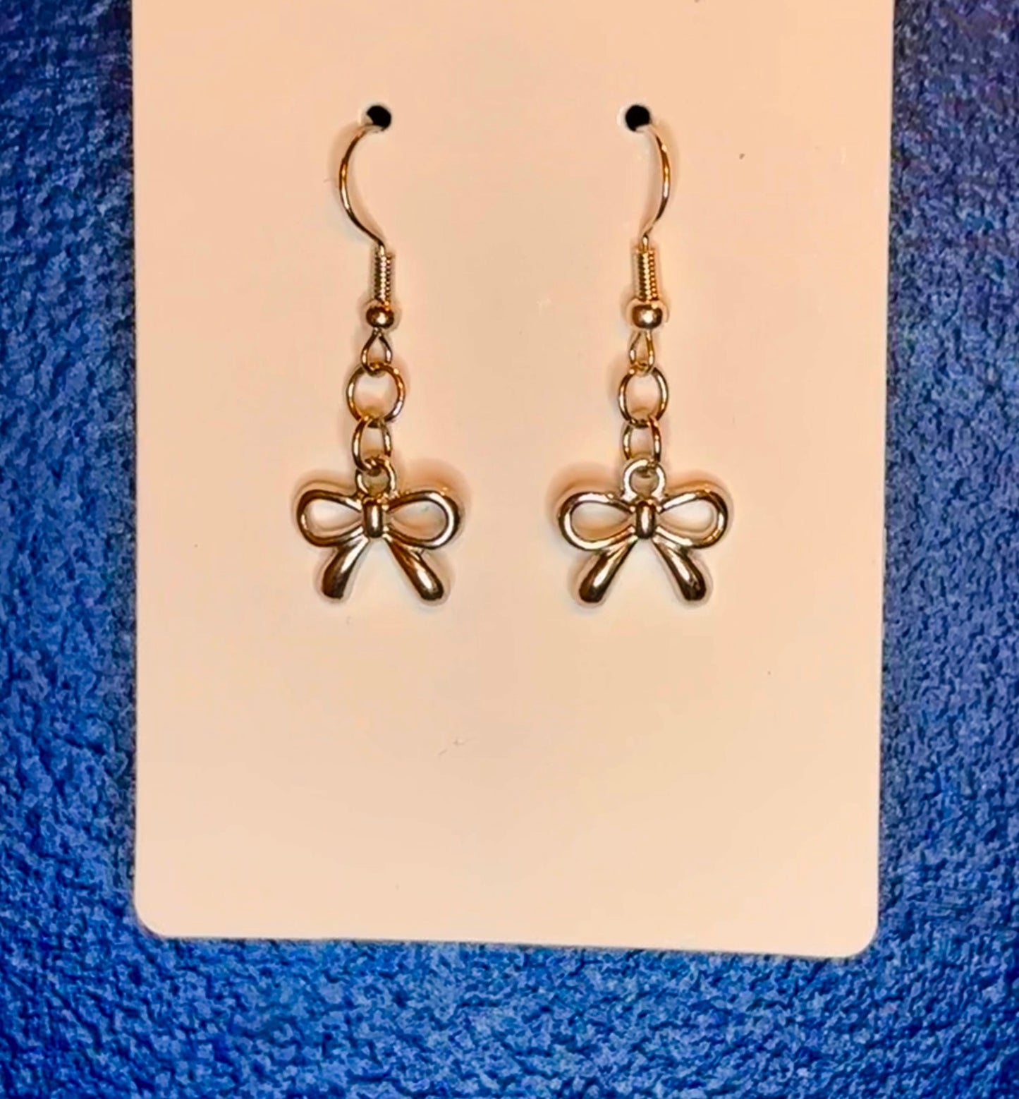 *Gold OR Silver* Thin Ribbon Bow Charm Dangle