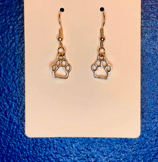 Silver Pawprint Charm Dangle