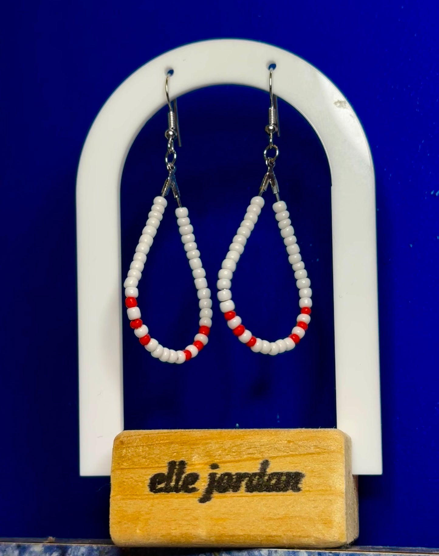Silver Teardrop Baseball-Themed Dangle