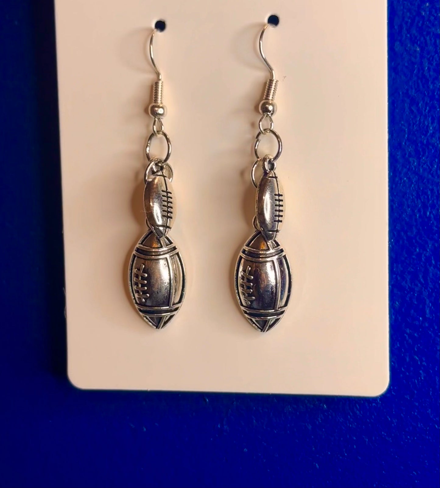 Silver Dangle with Football Charms