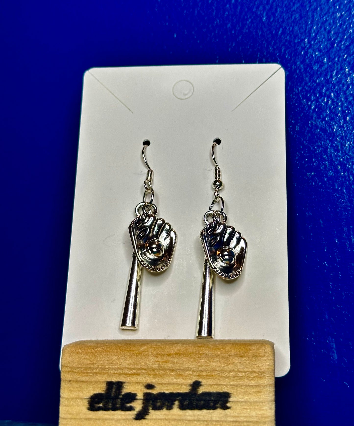 Silver Bat and Glove Charm Dangle
